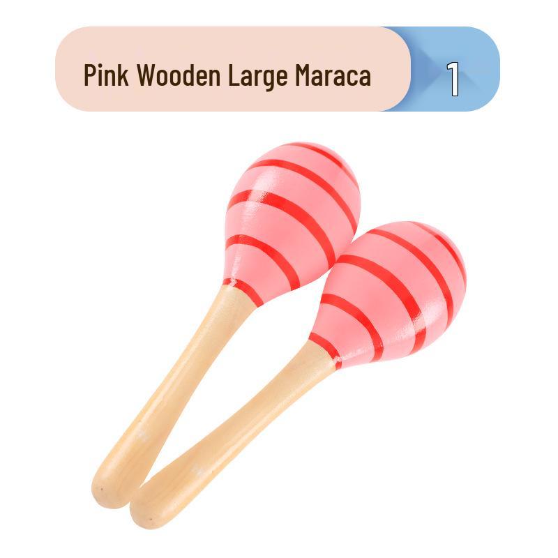 Infant & Toddler Wooden Maracas and Sand Eggs - Early Education Orff Percussion Instruments for Babies and Children