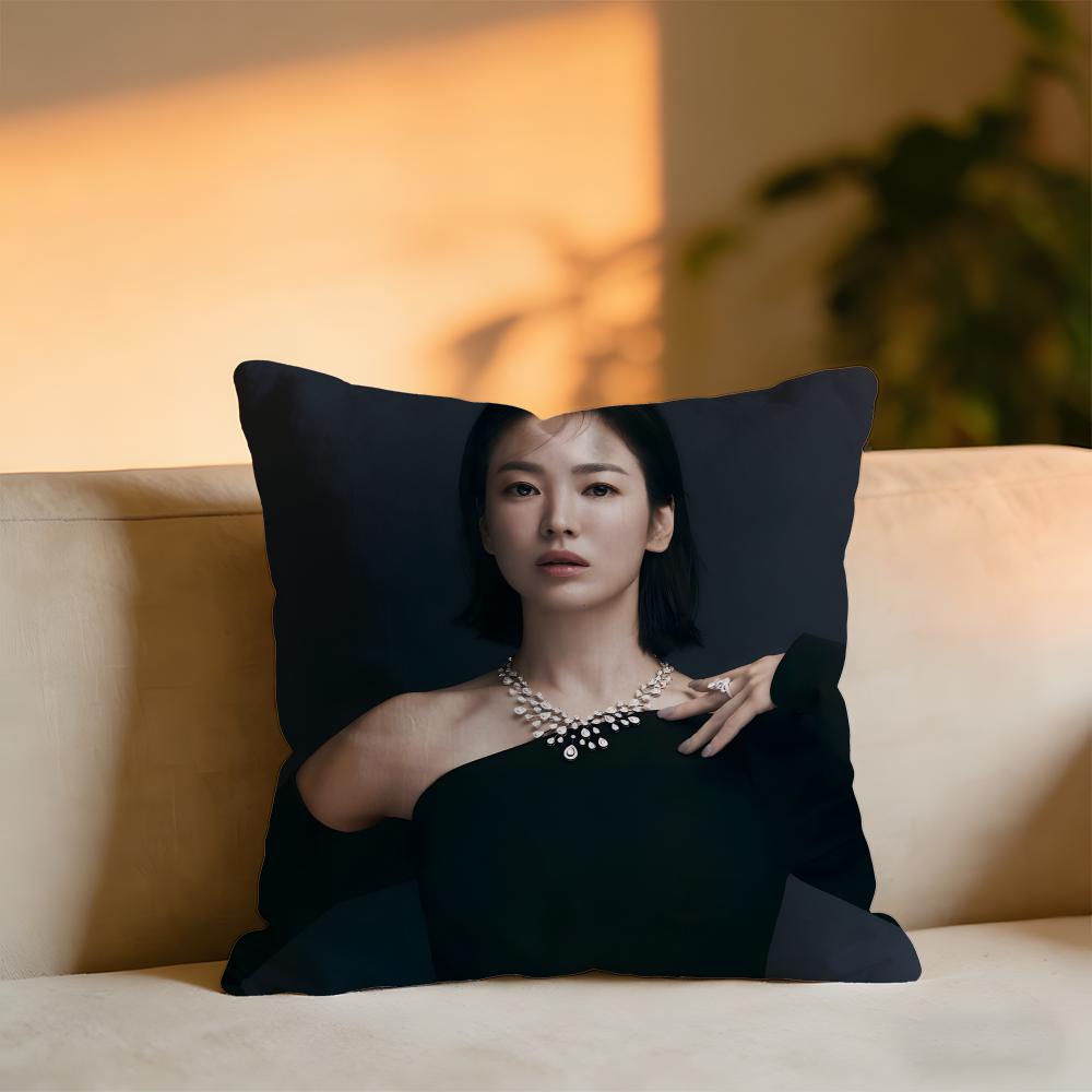 

Song Hyekyo Cushion Cover Cozy Velvet Throw PillowSoft Warm Cushion For Sofa Bed 30x30 cm