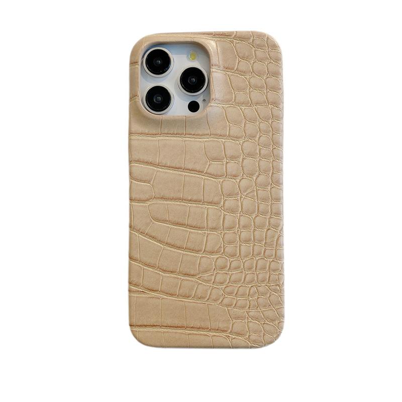 Crocodile Leather Texture Is Suitable for Apple 16promax Phone Cases, IPhone15 High-end 14 Shockproof 13 Luxurious Men's Leather Cases