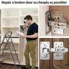 8pcs Cabinet Hinge Repair Plate Kit for Home Kitchen Cabinets and Furniture, Stainless Steel Door Hinge Mounting Plate with Hole