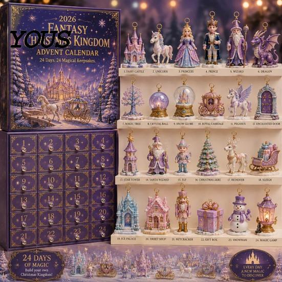 Exquisite Craft Gift Heritage Acrylic Advent Calendar, Decorative Hanging Ornament, Durable Lightweight Home Decor Blind Box for Bedroom And