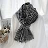 Scarf Versatile Winter Women's Imitation Cashmere Short Beard Tassel Shawl  Fashionable Men's Warm Scarf
