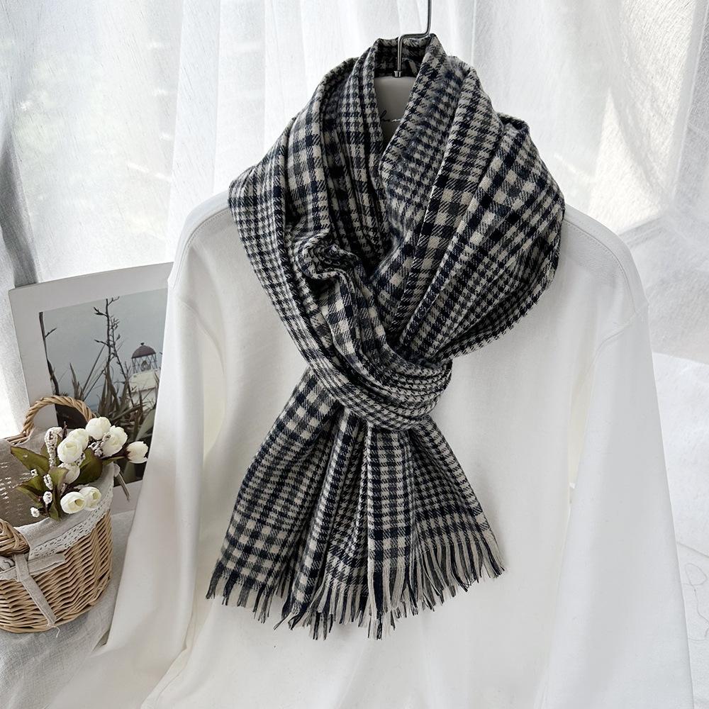 Scarf Versatile Winter Women's Imitation Cashmere Short Beard Tassel Shawl Fashionable Men's Warm Scarf