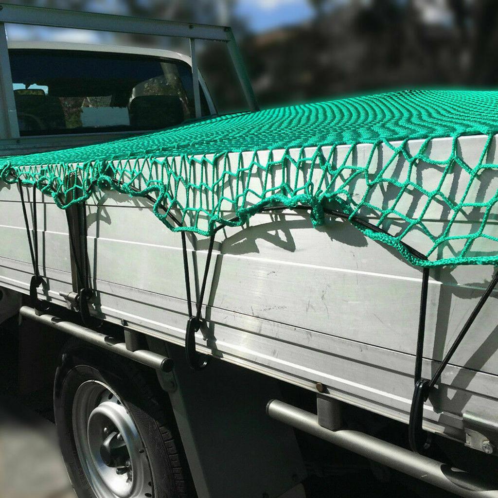 Lastnät med 15 st krokar och elastiskt band 4,9x7,2ft / 6,5x9,8ft / 8,2x11,5ft Lastnät Kraftigt Bungee Lastnät
