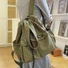 Schoolbag multi-purpose drawstring backpack female large-capacity simple college student class commute shoulder crossbody schoolbag travel backpack