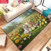 Sweet Easter Bunny Large Room Carpet Non Slip Cartoon Kids Bedroom Living Room Floor Mat Home Decor Children's Play Carpet