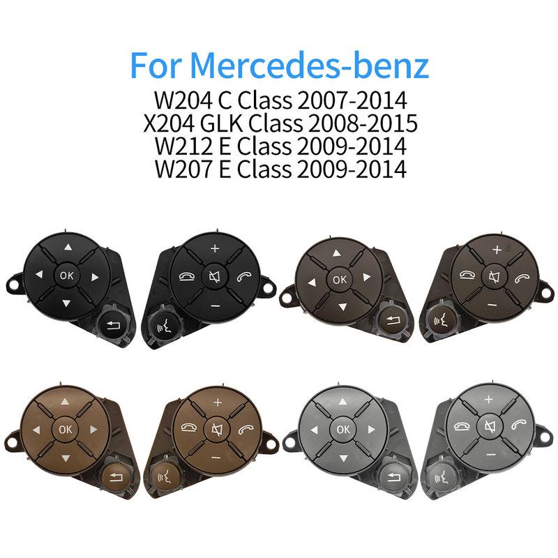 For Mercedes W204 X204 W212 Car Steering Wheel Multifunction Control Buttons Cover For Benz C E GLK Class C180 C200 GLK260 E300