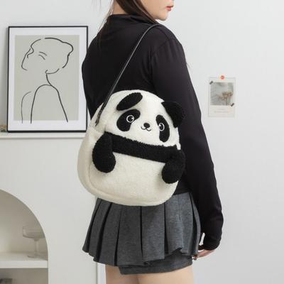 Sweet Panda Shoulder Bag Soft Student Schoolbag Plush Rabbit Handbag  Travel/Outdoor