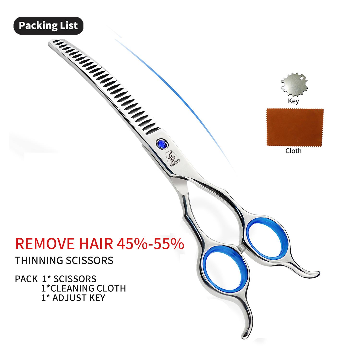 

Sangelar 6,5-дюймовые профессиональные филировочные ножницы для ухода за домашними животными, стрижка собак, 4 типа на выбор, основные инструменты для косметологов для домашних животных, хорошие инструменты Remove Hair 40%-55% серебряный