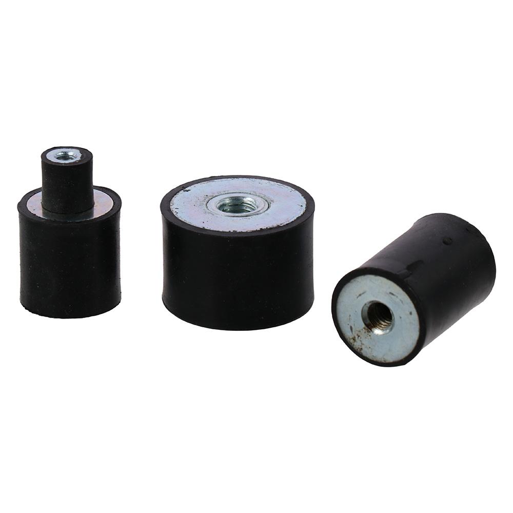 4Pcs Round Rubber Mounts Black Shock Absorber Female Vibration Isolator  Air Compressor