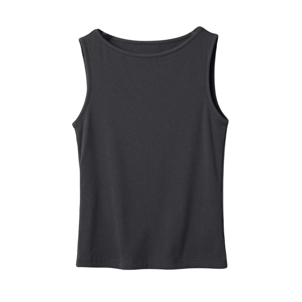 Damen I-förmige Weste mit einem Kragen und ärmellosem Unterhemd, Camisole Top