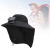 Solar Fan Sun Hat Bucket Wide Brim for Travel Garden Sport Boating Cycling