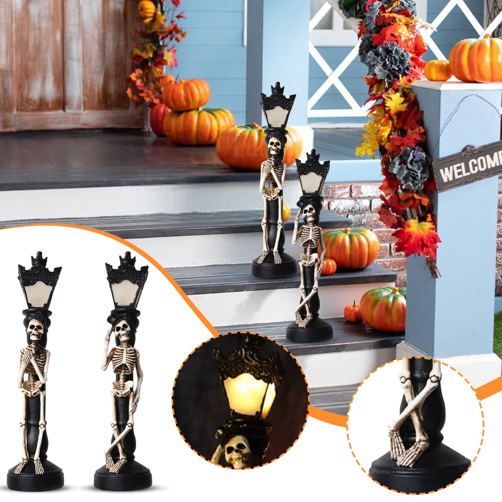 

Уличная настольная лампа в виде скелета на Хэллоуин, имитация настольной лампы для украшений на Хэллоуин