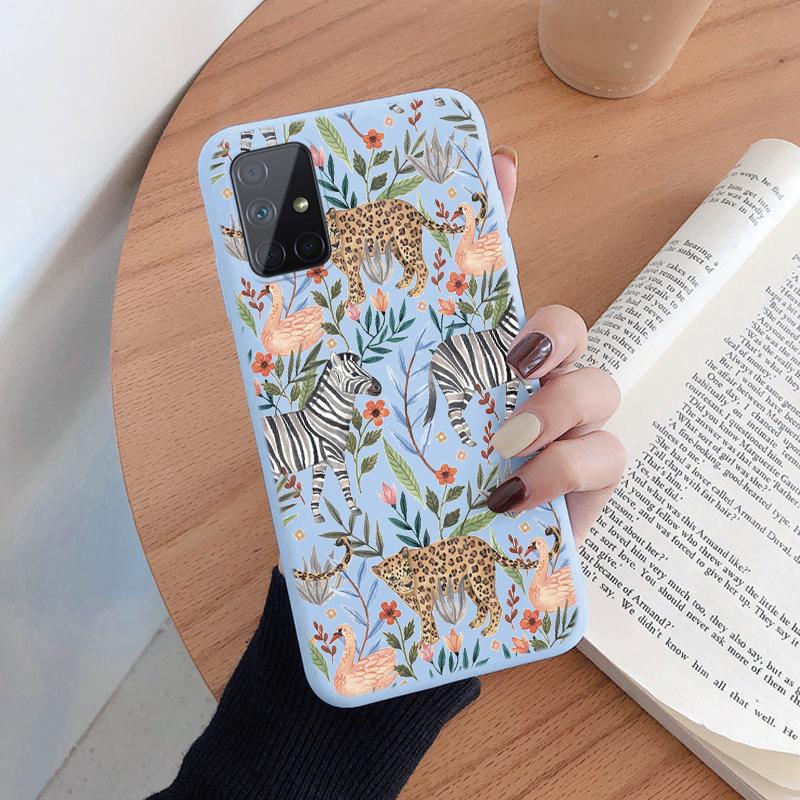 Leopard Print Phone Case For Samsung Galaxy A51 4G 5G A71 5G Protection Back Cover Soft Silicone Fundas For Samsung A 51 Coque
