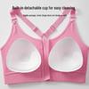 Women's Front Zip Sports Bra - Running, Yoga, Fitness Beautiful Back Design