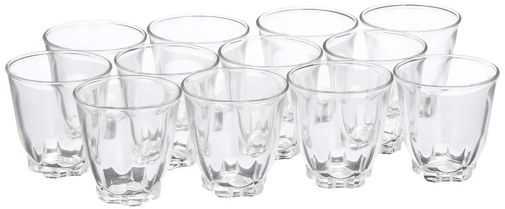 Aderia (ADERIA) Sake Cups, Mini Glasses with Pentagonal Base, Small, 40ml, Set of 12, Made In Japan, 351