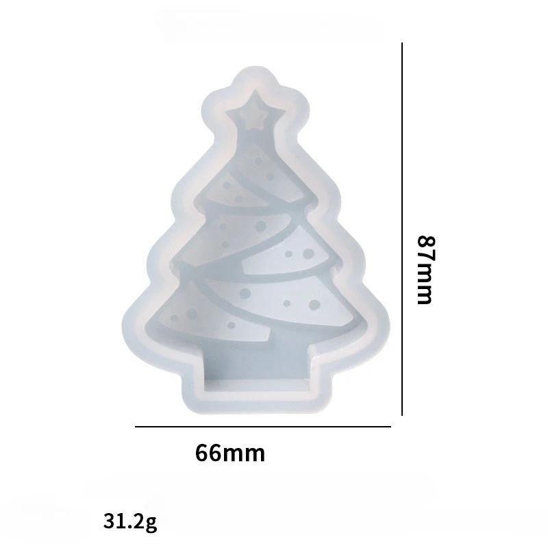 Christmas Tree Scented Candle Silicone Mold DIY Handmade Candle Plaster Soap Molds Resin Xmas Craft Gift Making Mould Home Decor