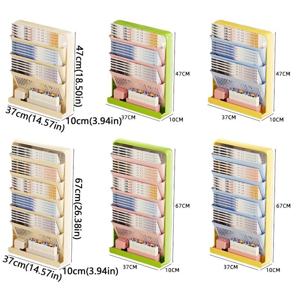 Removable Study Desk Organizer Multi-Layer Side Mounted Bookshelf  Student Table
