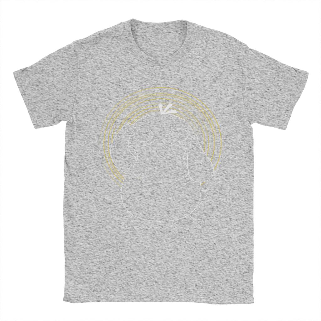 Mens TShirt PPokemon Psyduck Spiral Vintage Cotton Tee Shirt Short Sleeve T Shirt Crew Neck Clothes Adult