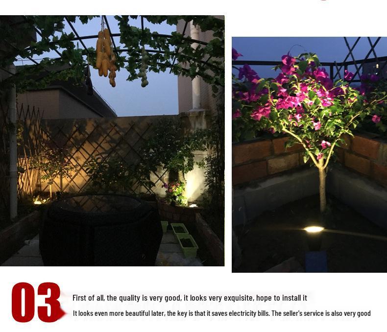 7-LED Solar Garden Spotlights for Outdoor Landscape and Lawn Lighting