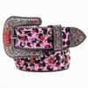 Unisex Rhinestone-Studded Hip Hop Punk Leather Belt
