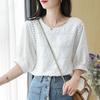 T-shirt for Women Summer Large Size Cotton T-shirt Soft Loose Skeleton Casual Comfortable Pullover T-shirt Top