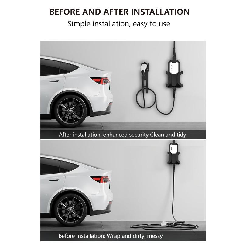 EV Charger Cable Wall Mount Holder For Tesla Model 3 Y 2025 Accessories Charger Holder Connector Bracket For Model S X 2024
