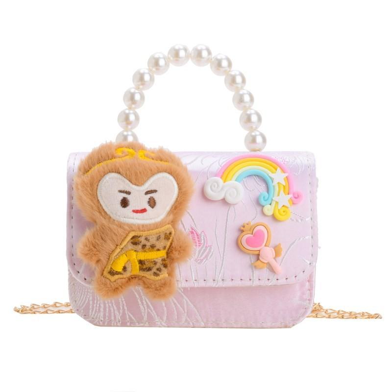 Monkey Trendy Cute Handbag For Little Girls In Multiple Colors And Floral Designs