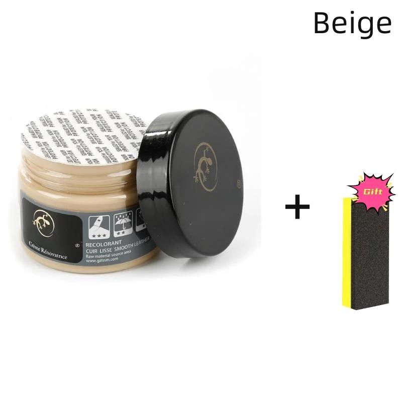 50ml Autopflege Flüssigleder Reparaturset Auto Komplementärfarben Paste Autositz Sofa Kratzer Risse Lackpflege Geschenk Schwamm