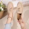 Fashion 2024 Brand Shoes Female Slip-on Women's Flats Fashion Tassel Daily Flats Women Hot Sale Plus Size Round Toe Solid Flat Low Heels