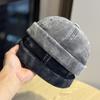 New solid color corduroy brimless beanie hat, unisex, fashionable, simple, casual, versatile, suitable for autumn and winter