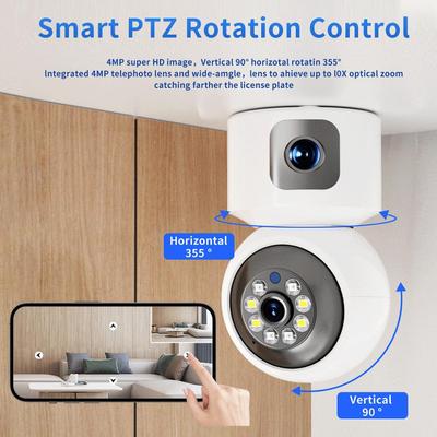IP CCTV kamera s duálním objektivem FHD pro vnitřní domácí zabezpečení, obousměrné audio, bezdrátový dětský chůvička, PTZ bezpečnostní kamera