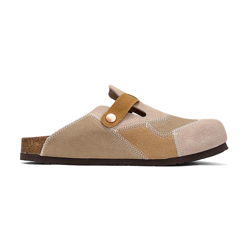 Unisex Cork Slippers Clogs Closed Toe Half Shoes For Men Women Slip On Mules Comfort Footbed Indoor Home Outdoor