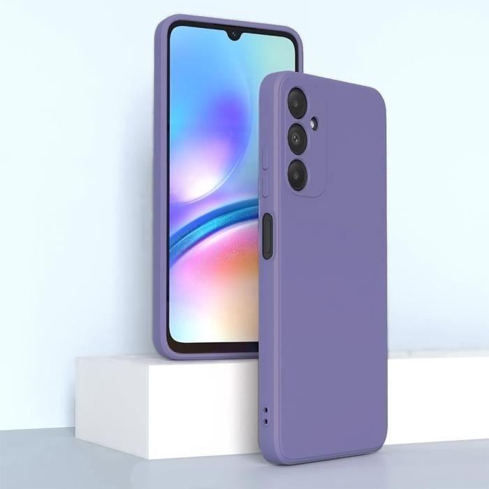Coque + Verres Trempés - Samsung - Galaxy A15 5G - Silicone Ultra Fine - Antichoc - Violet Foncé