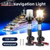 9/12 Inch LED Marine Boat Navigation Light 180 Degree Fold Down Sailing Signal Anchor Light Waterproof Yacht Accessories 12V 24V
