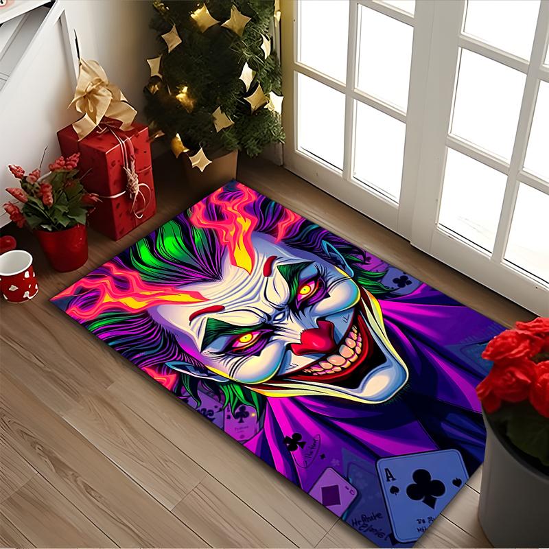 JOKER Rug Ideal for Reading Room, Multi-purpose Office Chair Sofa Carpet, Anti-slip Printed Home Area Rug