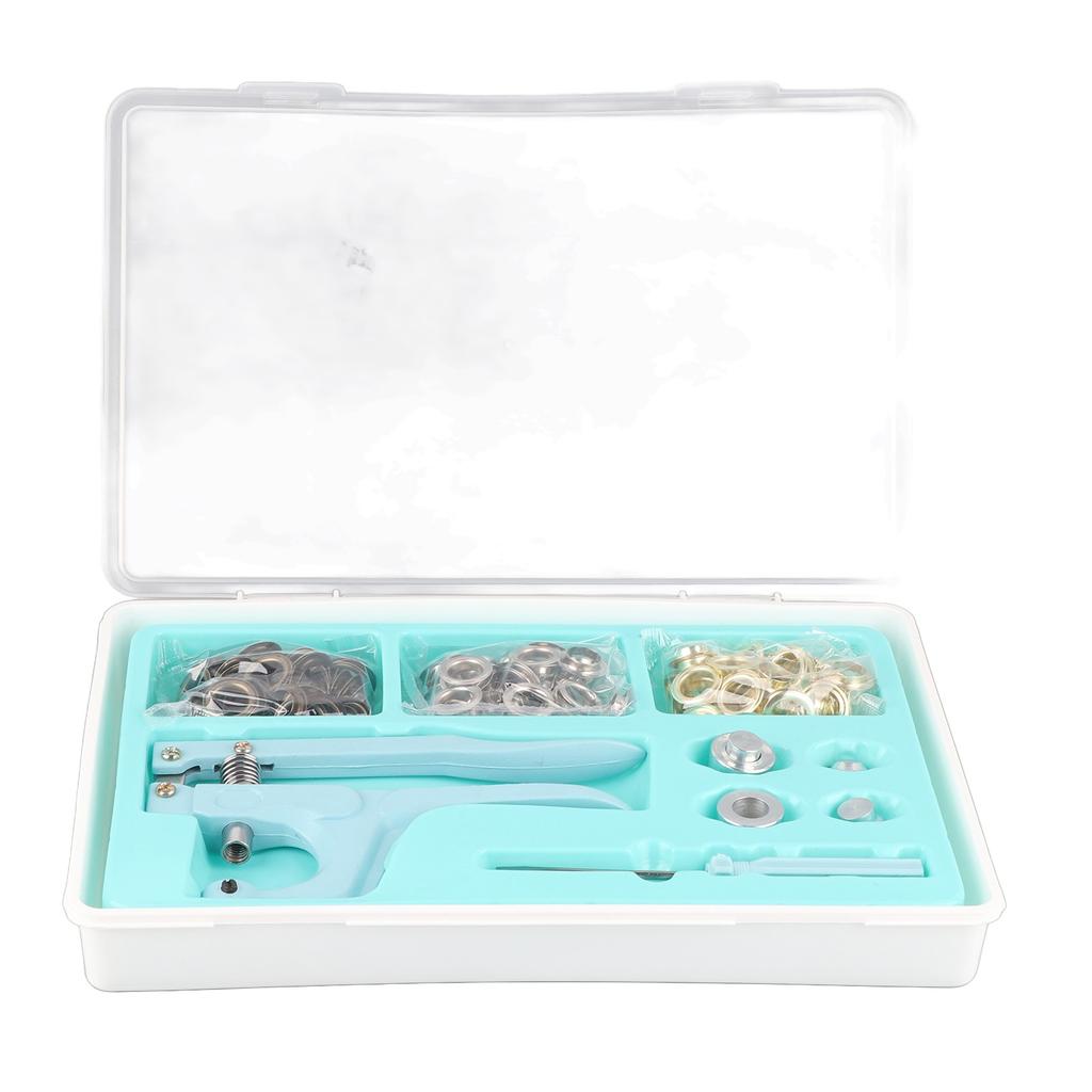 Grommet Eyelet Kit 12 In with 3 Colors 150 Sets Metal Eyelets Pliers Screwdriver Grommet Machine