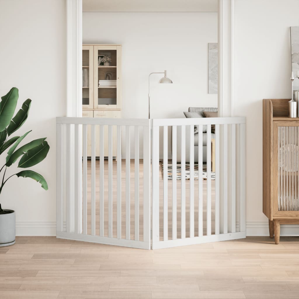 Vidaxl Foldable Pet Safety Gate, 2 Panels, White, 160Cm