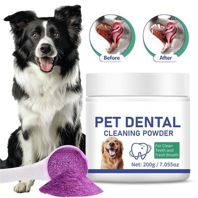 Pet Oral Cleaning Tooth Powder 200g Tartar Stain Cleaning Tool Cats And Dogs Clean Teeth And Freshen Breath