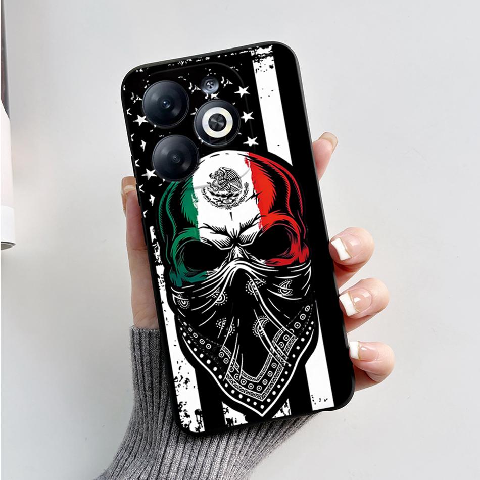 Case For Infinix Smart 8 Back Cover Black Silicon Soft TPU Marble Cover For Infinix Smart 8 X6525 Funda Smart8 Phone Cases Coque