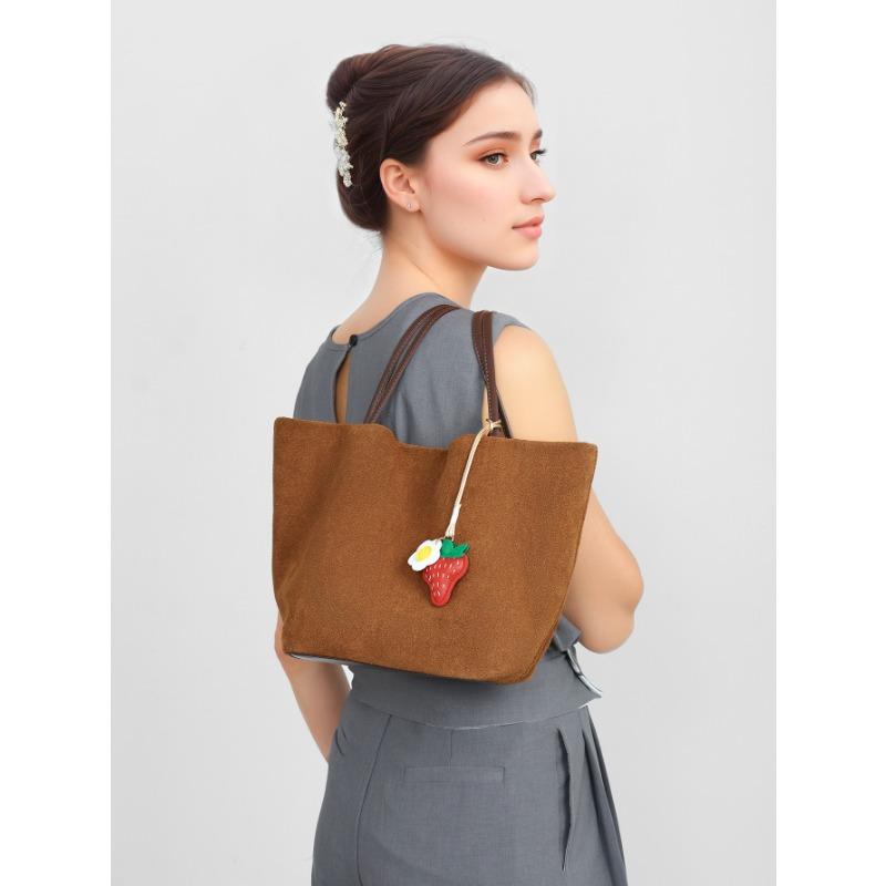 

Tote Bag, Underarm Bag, Large Capacity Commuter Bag, Genuine Leather, Shoulder Bag, Shopping Bag