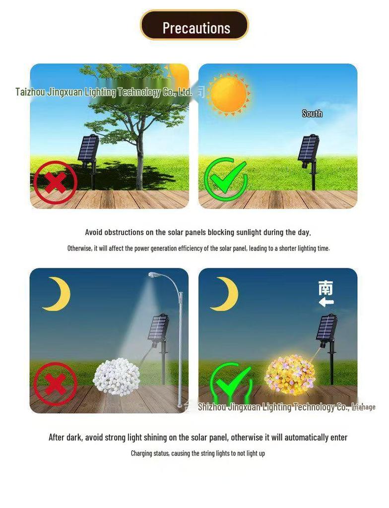 G40 Solar String Lights - Outdoor Waterproof Decorative LED Bulbs
