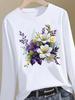 (Asian Size) Trend Lovely Style Graphic Tee Women Autumn Winter Spring Casual Fashion Top O-neck Clothing Print T Shirt Long Sleeve T-shirts