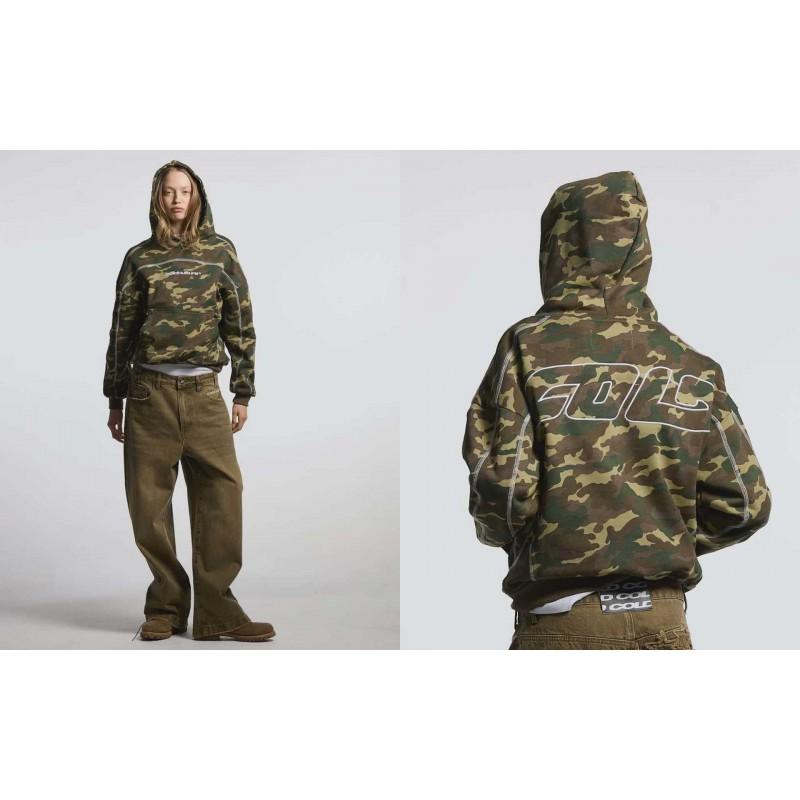 Unisex Oversized Cropped Hoodie With Embroidered