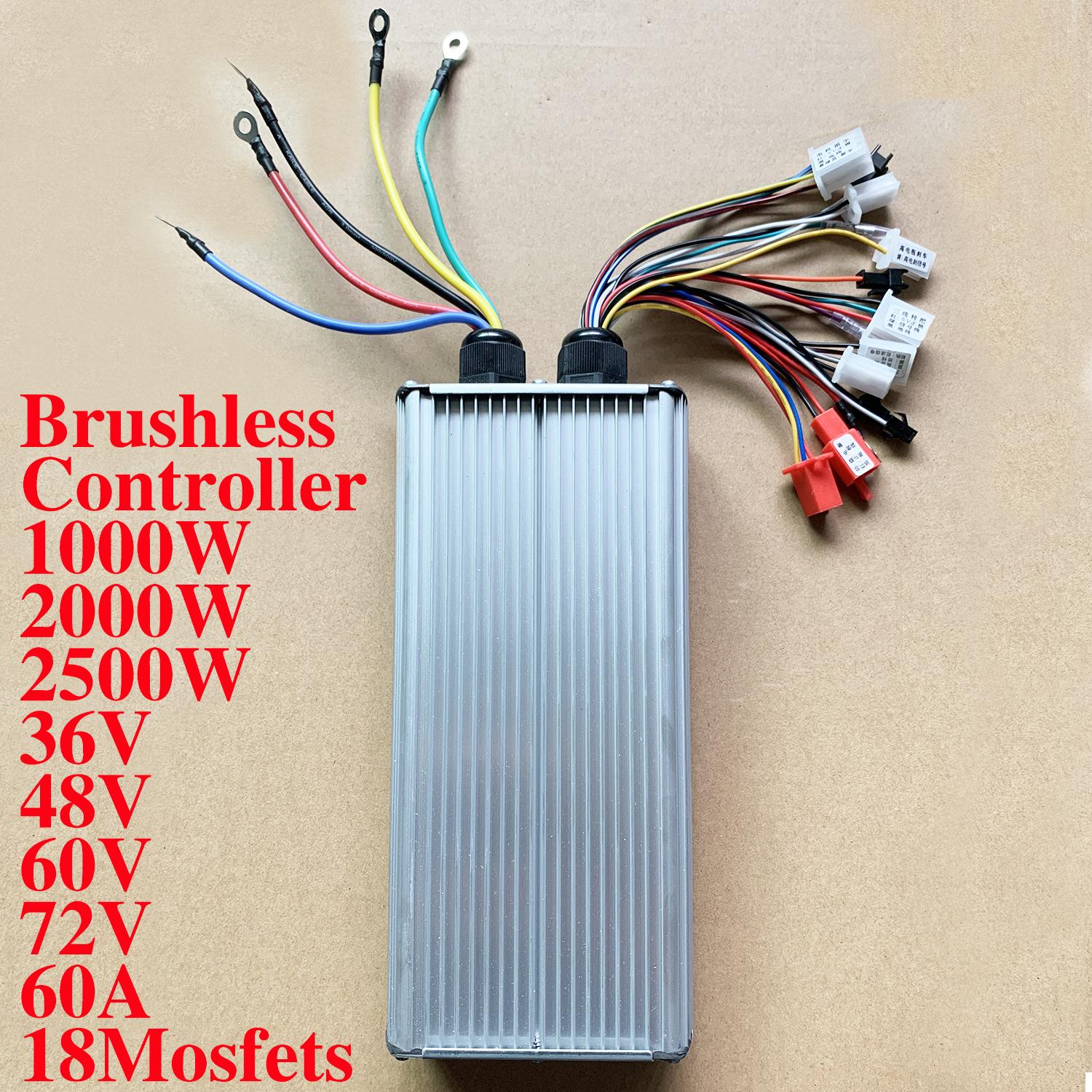 48V 60V 72V 2000W/2500W E-velosipēda kontrolieris