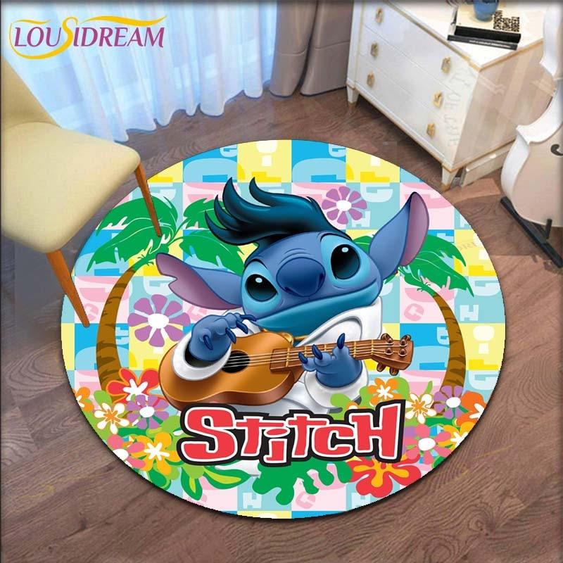 Cartoon Stitch Round Carpet for Living Room Carpet Floor Rug Bath Mat Bedroom Carpet for Children's Room Doormat