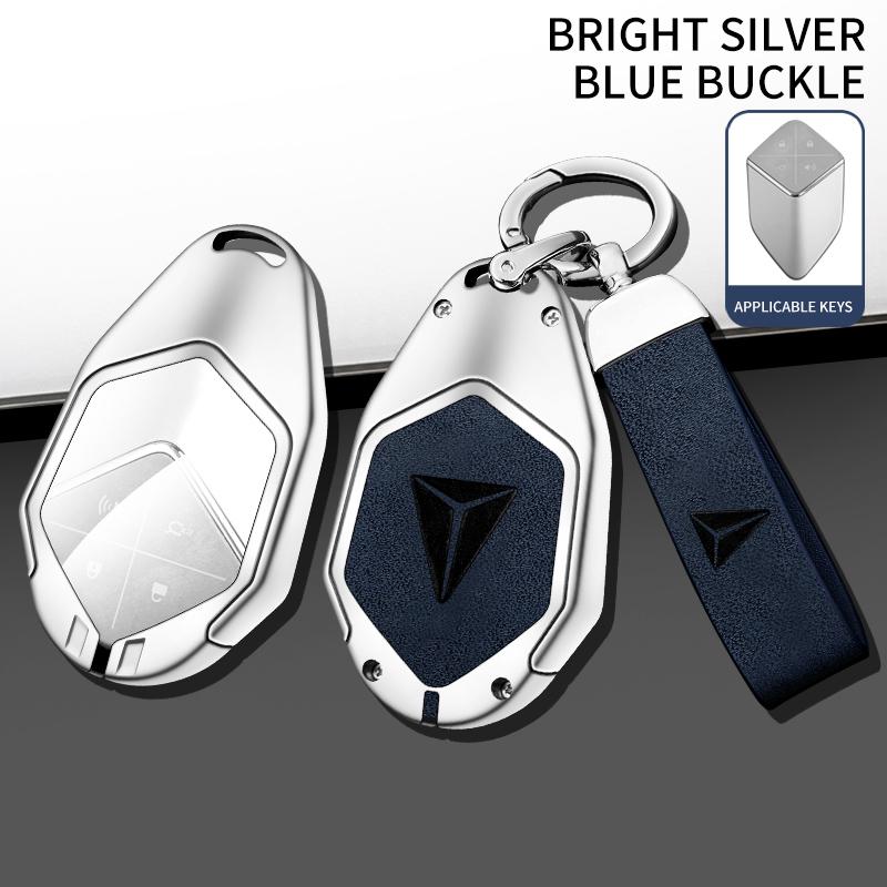 Zinklegering Leer Auto Sleutelhoesje Changan Deepal S7 Sl03 S09 S07 G318 S05 L07 Sleutelhanger Auto Afstandsbediening Sleutel Beschermhoesje