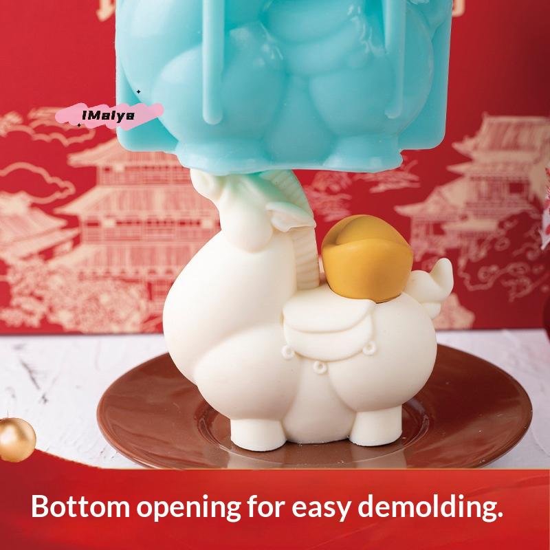 1Pc Food-Grade Silicone Horse Mousse Mold for Chinese New Year Zodiac Milk Jelly Cake Dessert Baking Heat-Resistant Kitchen Tool
