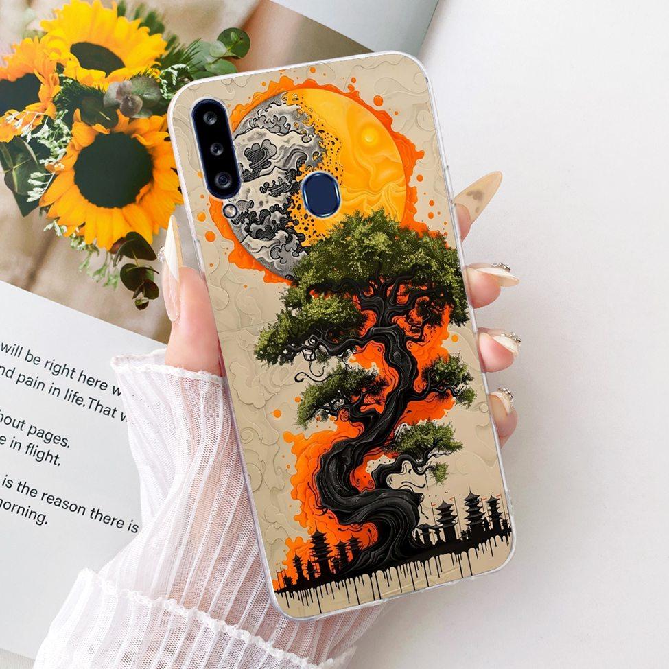 Clear Cover For Samsung A20s Case SM-A207F Cute Fashion Butterfly Funny Painted Casing For Samsung Galaxy A20s SM-A207M SM-A2070