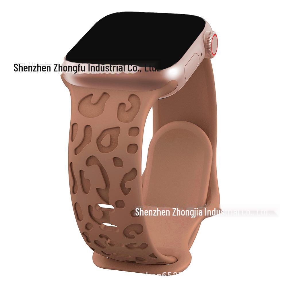 

Силиконовый ремешок с леопардовым принтом для Apple Watch Ultra S9 (41мм/40мм/45мм/49мм) 42/44/45/49mm коричневый